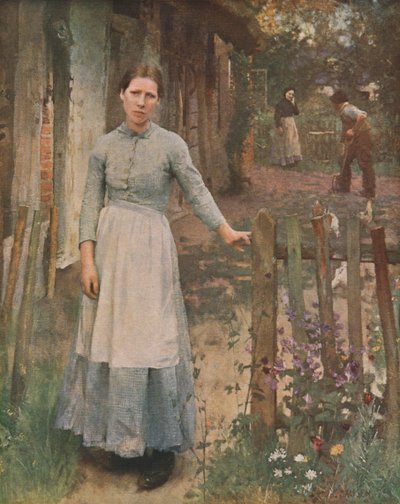 La chica en la puerta, 1889 de George Clausen