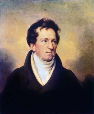 Retrato de Charles Mathews (1776-1835), actor y director de teatro inglés, pintura de George Clint (1770-1854), óleo sobre lienzo de George Clint
