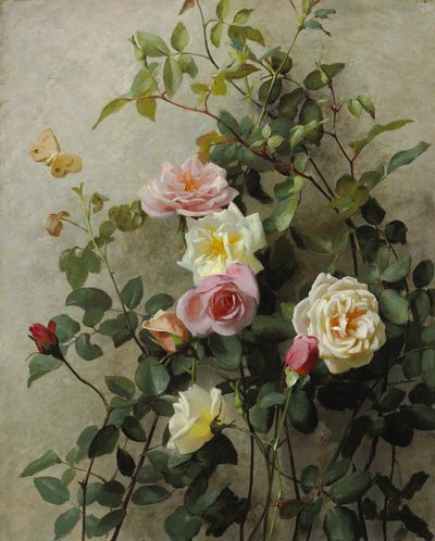Rosas en una pared de George Cochran Lambdin