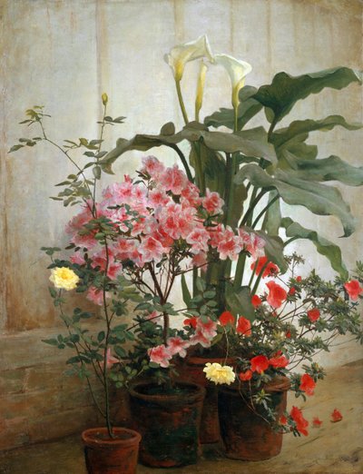 Lado de un invernadero, 1870-80 de George Cochran Lambdin