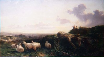 Atardecer en los South Downs de George Cole