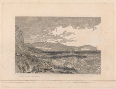 Castillo de Pendennis y entrada del puerto de Falmouth de George Cooke