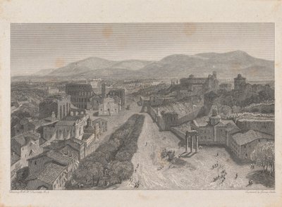 El Foro Romano desde la Torre del Capitolio de George Cooke