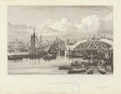 Las obras del Nuevo Puente de Londres de George Cooke