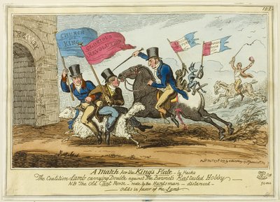 Un partido para los Kings Plate-By Hacks de George Cruikshank