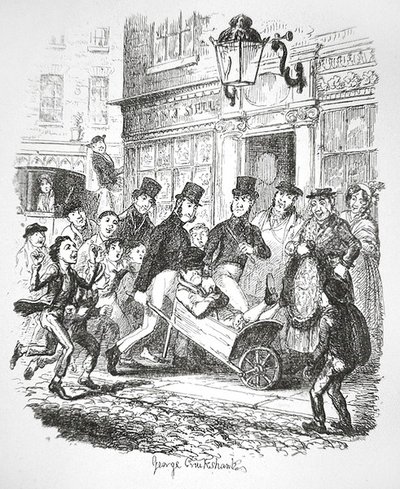 Un carterista en custodia, c.1835 de George Cruikshank