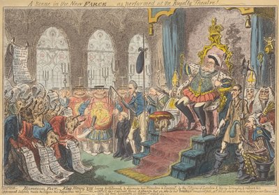 Una escena de la nueva farsa representada en el Royalty Theatre. de George Cruikshank