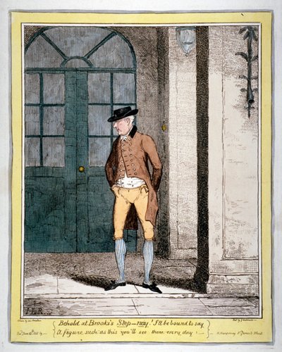 Un hombre fuera del Club Brooks, Londres de George Cruikshank