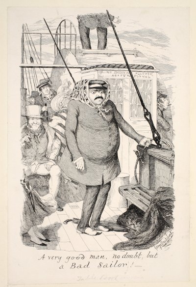 Un hombre muy bueno, sin duda, pero un mal marinero de George Cruikshank