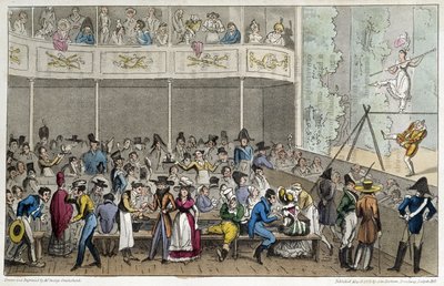 Espectáculo de acróbatas en el Café de la Paix - en “Life in Paris” por David Carey, Londres de George Cruikshank