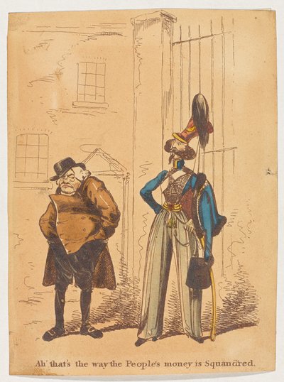 Ah, así es como se derrocha el dinero del pueblo de George Cruikshank