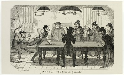 Abril - El toque final de los grabados en acero de George Cruikshank a The Comic Almanacks: 1835-1853 de George Cruikshank