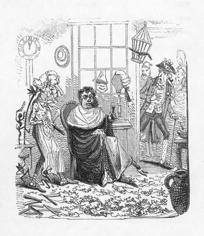 En la barbería de George Cruikshank