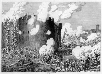 Ataque al Monte de Bronce por Lord Guilford Dudley, 1554, 1840 de George Cruikshank
