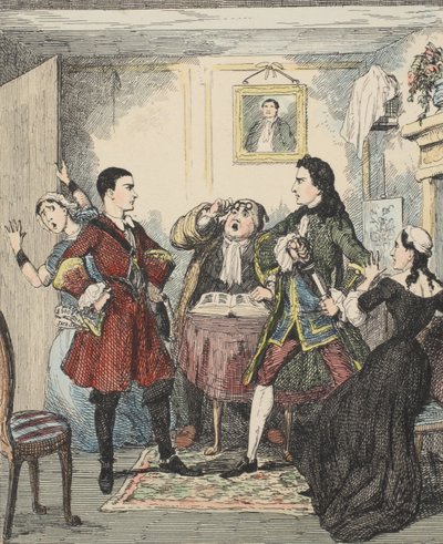 Audacia de Jack Sheppard, ilustración de Jack Sheppard: Una Novela de William Harrison Ainsworth, publicada 1839 de George Cruikshank