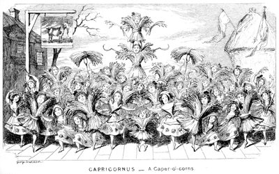Capricornus - un Caper-o-corns, siglo XIX de George Cruikshank