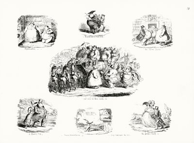 Caricaturas de George Cruikshank sobre el tema de la obesidad de George Cruikshank