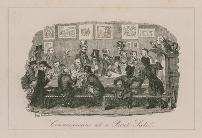 Conocedores en una venta de grabados de George Cruikshank
