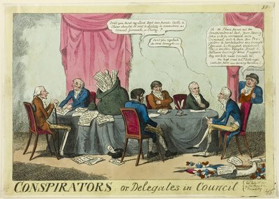 Conspiradores o Delegados en Consejo de George Cruikshank