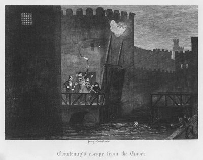 La fuga de Courtenay de la Torre de George Cruikshank