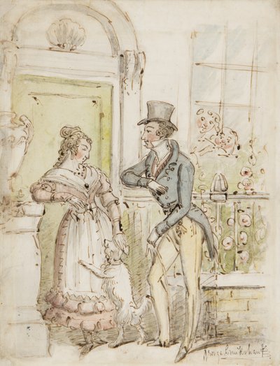 Cortejo, c.1835 de George Cruikshank