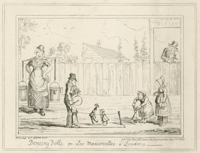 Muñecas danzantes o Les Marionettes a Londres de George Cruikshank