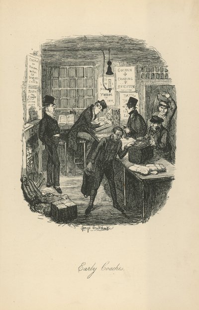 Primeros carruajes de George Cruikshank