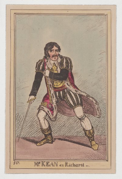 Edmund Kean como Ricardo III, ca. 1814 de George Cruikshank