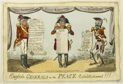 ¡¡¡Generales ingleses en el Establecimiento de la Paz!!! de George Cruikshank