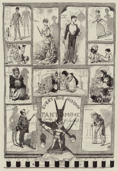 Cada uno su propia pantomima de George Cruikshank