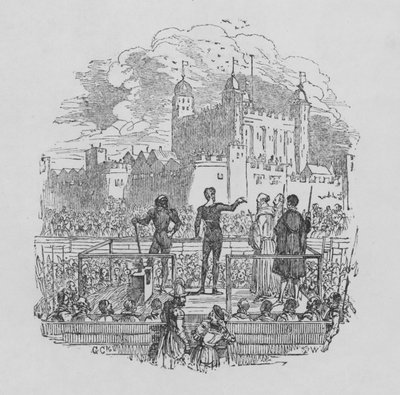 Ejecución en la Torre de Londres de George Cruikshank