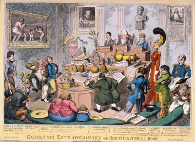 Exposición en la Royal Horticultural Society, Londres, 1826 de George Cruikshank