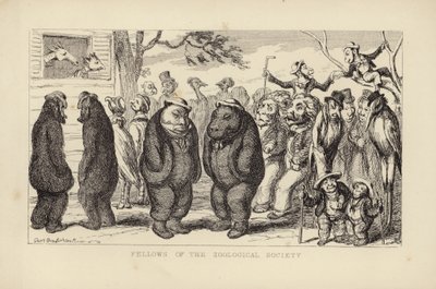 Miembros de la Sociedad Zoológica de George Cruikshank