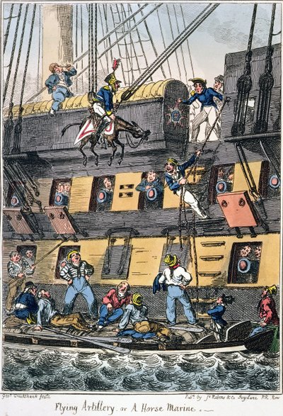 Artillería Voladora o Un Marino a Caballo de George Cruikshank