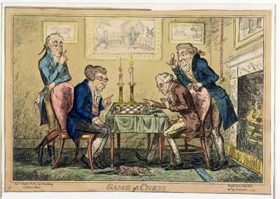 Juego de ajedrez, publicado por H. Humphrey, Londres de George Cruikshank