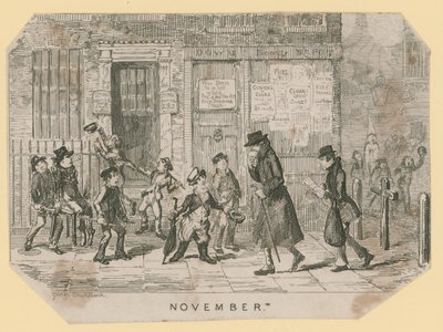 Noche de Guy Fawkes de George Cruikshank