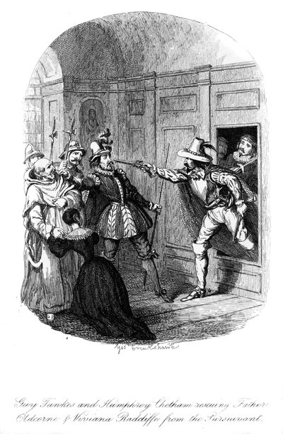 Guy Fawkes y Humphrey Chetham, 1605, 1841 de George Cruikshank