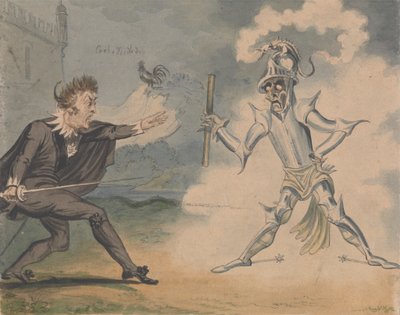 Hamlet y el fantasma de George Cruikshank