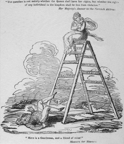 ¡Aquí hay un caballero y un amigo mío! de George Cruikshank