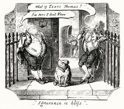 La Ignorancia es Felicidad de George Cruikshank