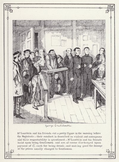 Ilustración para El Libro del Soltero, o El Progreso del Sr. Lambkin (Caballero) (grabado) de George Cruikshank