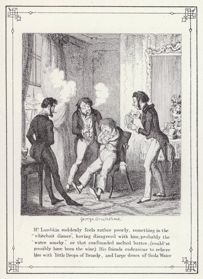 Ilustración para El Libro del Soltero, o El Progreso del Sr. Lambkin (Caballero) (grabado) de George Cruikshank