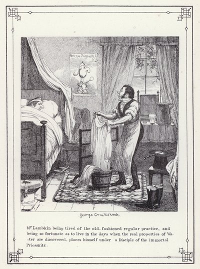 Ilustración para El libro propio del soltero, o El progreso del Sr. Lambkin (caballero) (grabado) de George Cruikshank