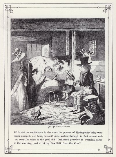 Ilustración para El libro propio del soltero, o El progreso del Sr. Lambkin (caballero) (grabado) de George Cruikshank
