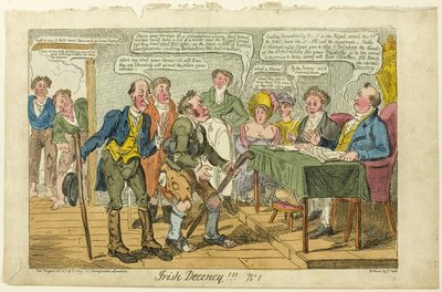 ¡Decencia irlandesa! ¡! No. 1 de George Cruikshank