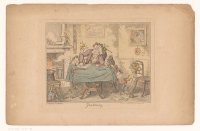 Jaloezie Celos (título sobre el objeto) de George Cruikshank