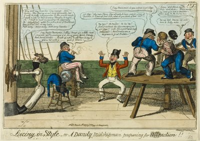 Cordones con estilo de George Cruikshank