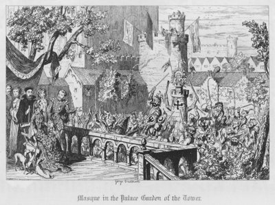 Mascarada en el Jardín del Palacio de la Torre de George Cruikshank