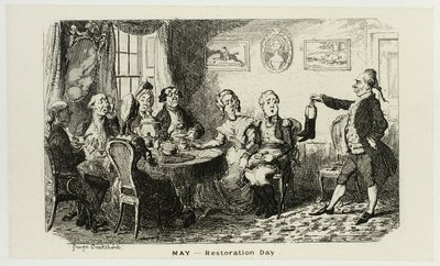 Mayo - Día de la Restauración de los grabados en acero de George Cruikshank para The Comic Almanacks: 1835-1853 de George Cruikshank