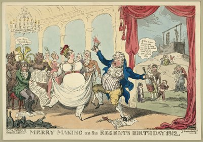 Celebración en el cumpleaños del regente, 1812 de George Cruikshank